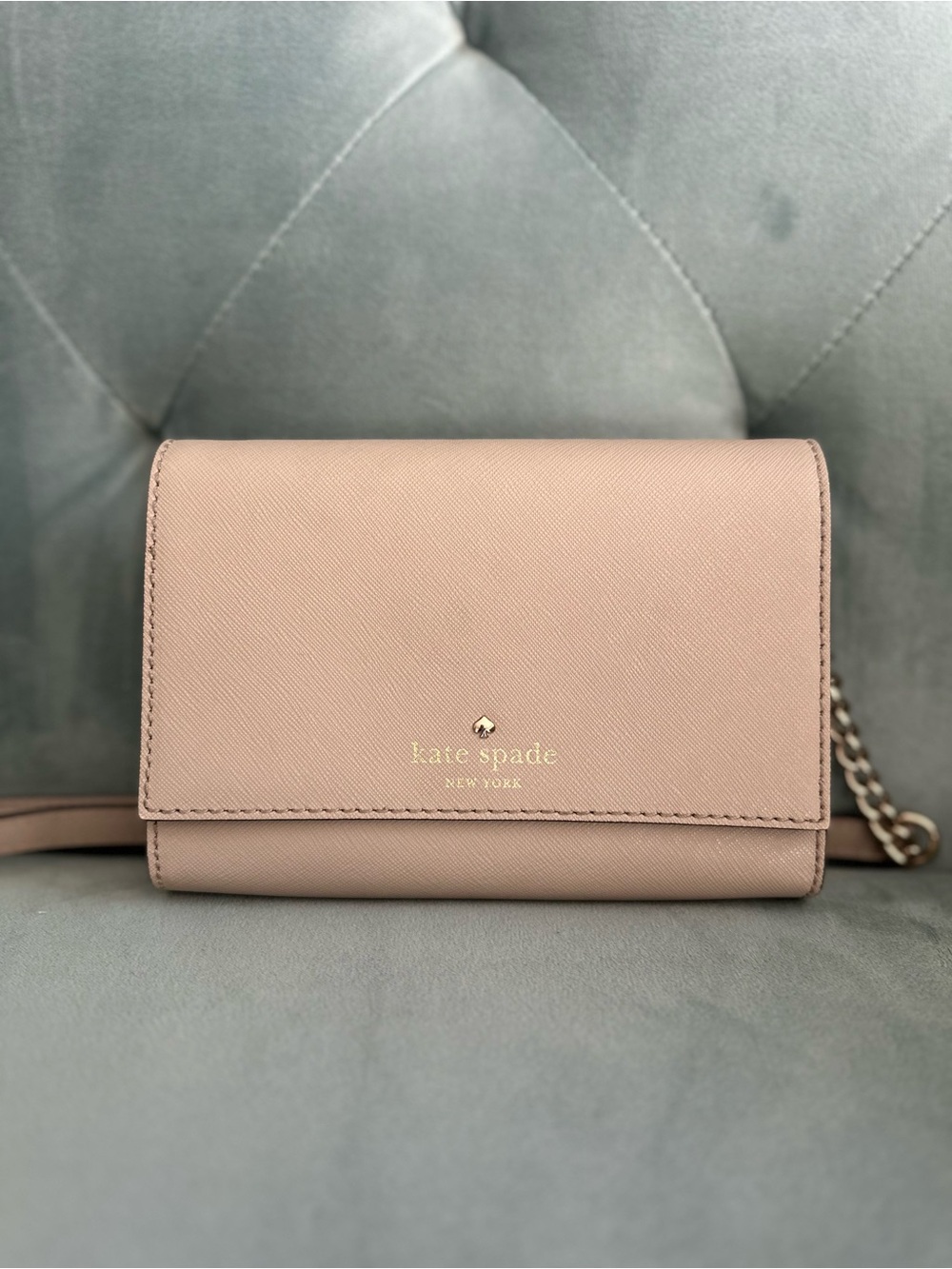 kate spade taupe Saffiano Leather Crossbody